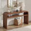 Console 59,4 po en bois avec placage en bois massif et coins arrondis-1720879800