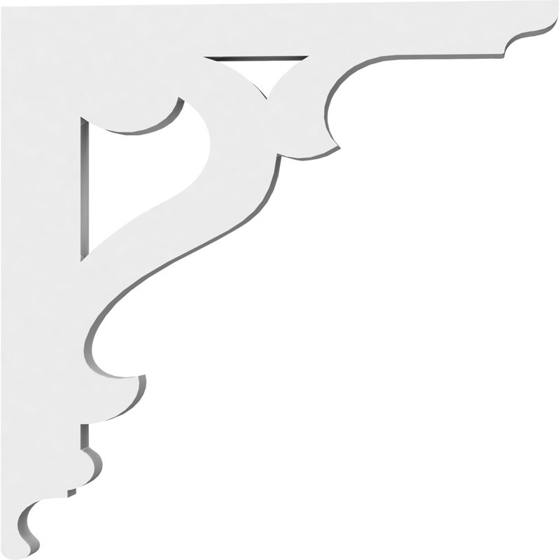 5/8"W X 6"D X 6"H Brontes Architectural Grade PVC Bracket, 5/8" x 6" x 6", Brontes