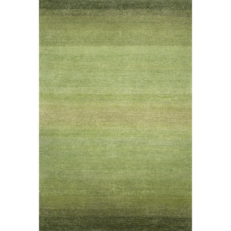 Fade Hand Knotted Ombre Area Rug in Meadow/Grass/Moss Green, Rectangle 12' x 16'
