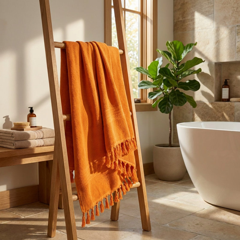 Absorbent Cotton Tassel Bath Sheet