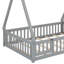 Lit double de style tente Montessori, structure de lit en bois avec garde-corps et lattes-1330171937