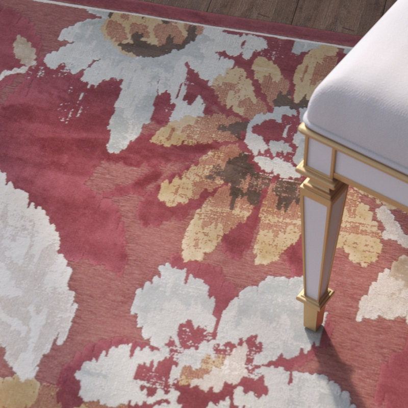 Brendon Floral Hand Woven Area Rug, Rectangle 160 x 229 cm
