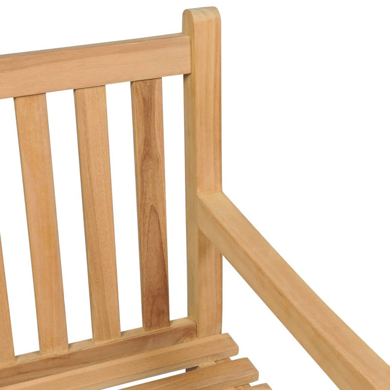 Orkin Solid Wood Teak Outdoor Bench, 90cm H x 228cm W x 62.5cm D