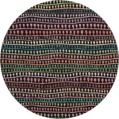 Premium Machine Washable Prisco Black Rug