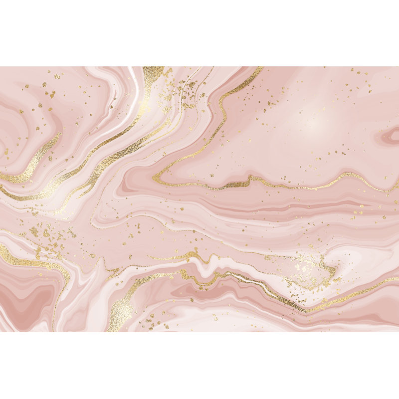 Abstrait liquide rose cendré, H 8 po x l 12 po