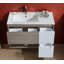 Ensemble de meuble-lavabo mural moderne et élégant de 36 po de couleur grain de bois gris