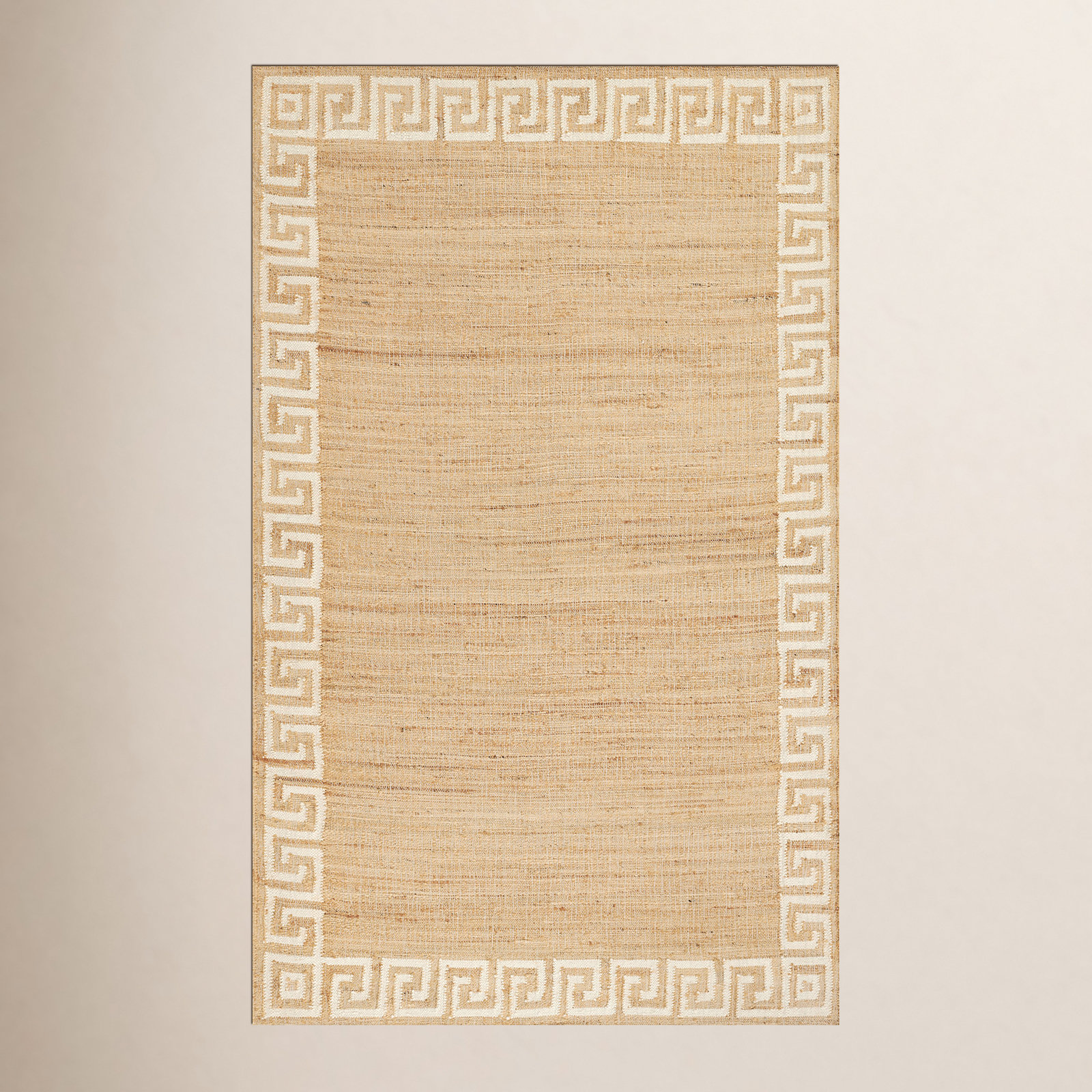 Orchard Ivory Hand-Woven Geometric Jute Rug, Rectangle 8' x 10'