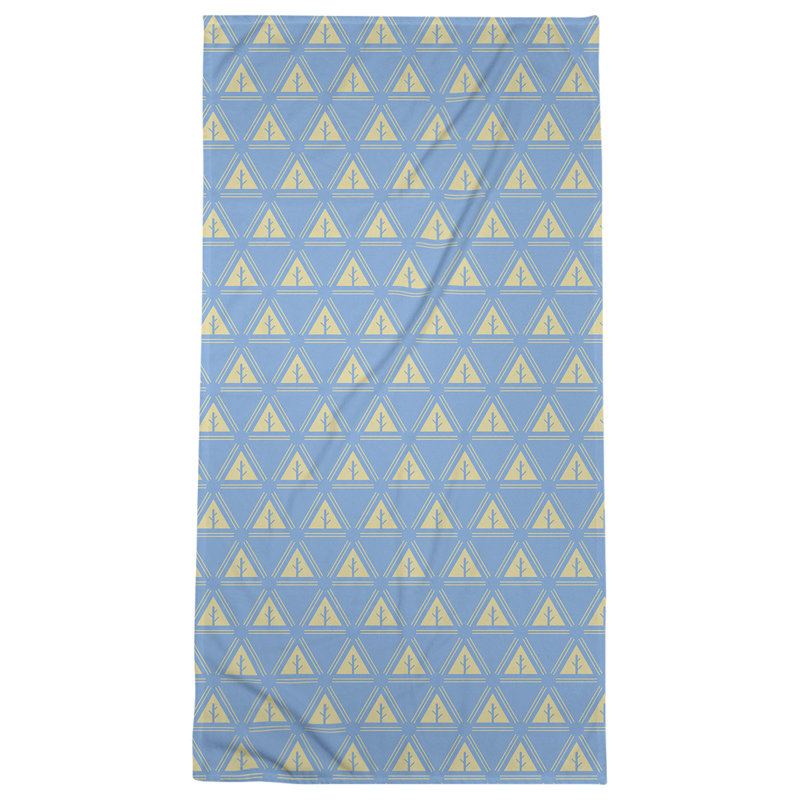 Barbra Beach Towel, Teal/Yellow