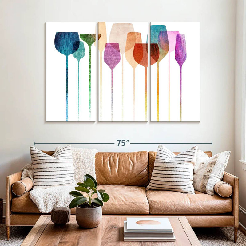Verres de fête colorés Senne, H 42 po x l 65 po