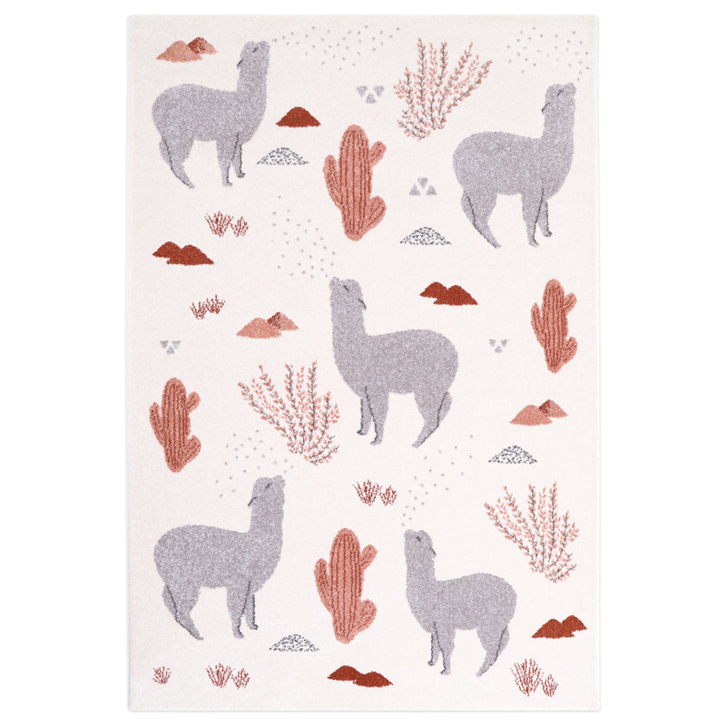 Clowers Tufted Pink/Grey Rug