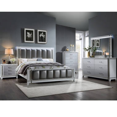 Liveasy Furniture 5-Piece Grey Finish Louis Philippe Furniture Queen Size  Bedroom Set. Bed, Dresser,…See more Liveasy Furniture 5-Piece Grey Finish