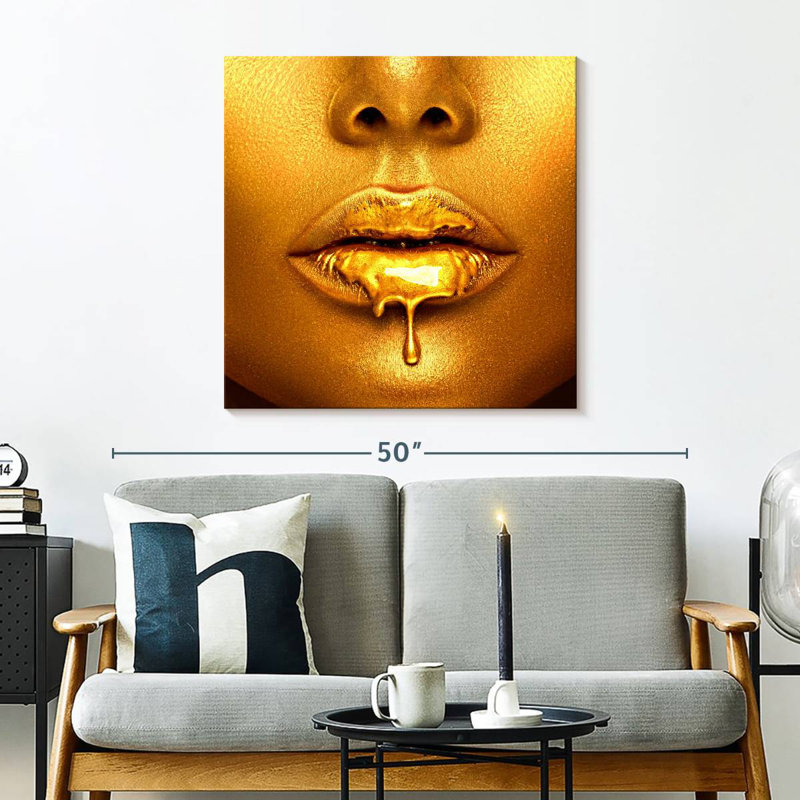 Shuttleworth Luscious Gold Lips, 30" H x 30" W