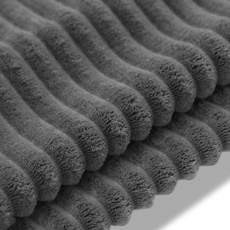 Canapé modulaire polyvalent en velours côtelé avec des caractéristiques avancées pour la détente, Gris foncé