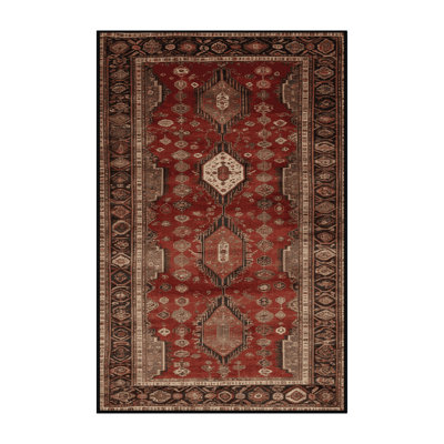 Tapis brun turc lavable à la machine