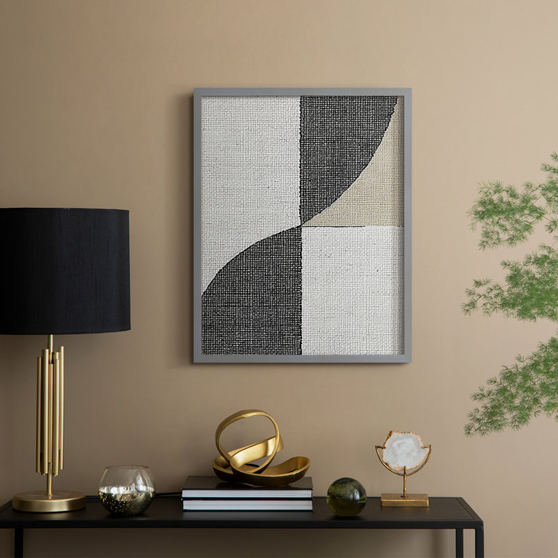 «Abstract CCL III», reproduction encadrée - prête à être accrochée, H 14 po x l 11 po, Gris