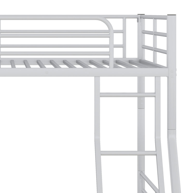 Lit superposé pour enfant Montville, Argent, Double TG sur grand