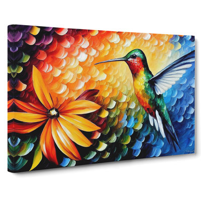 Hummingbird Painting Vol.2 Abstract - Wrapped Canvas