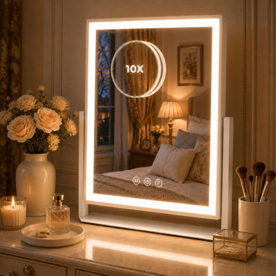 Rectangle Freestanding Makeup / Shaving Mirror