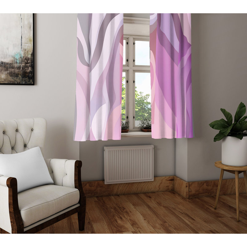 Paire de rideaux semi-transparents en polyester Dayvion, L 20 po x L 52 po