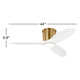 Aisling 3 Blade Ceiling Fan with LED Light Kit