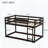 Twin Over Twin Rubber Wood Floor Bunk Bed with Ladder (Upper Slats Only)-483583675