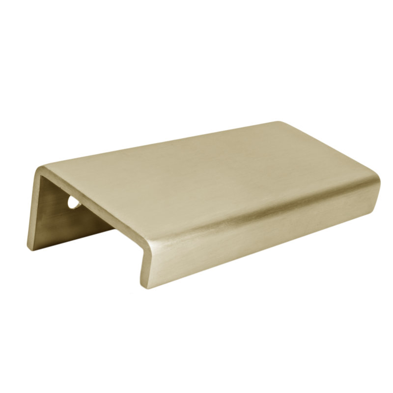 Modern Cabinet Finger Edge Pull, Polished Stainless Steel, 7 7/8″