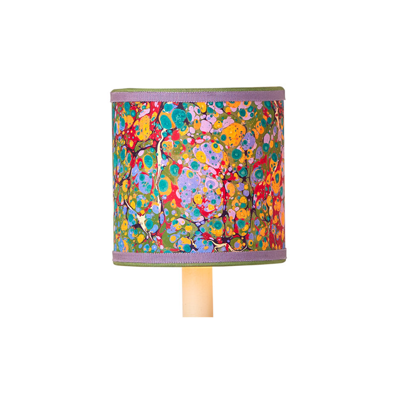 Marble Multi-Color Paper Drum Chandelier Shade