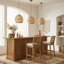 Luminaire suspendu en rotin 1 lumière Nala, Coastal Boho - tissé à la main