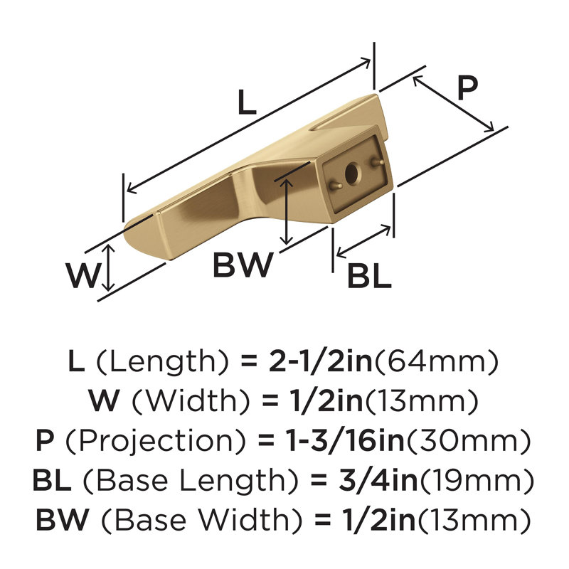 Riva 2-1/2 inch (64mm) Length Champagne Bronze Cabinet Knob, Champagne Bronze