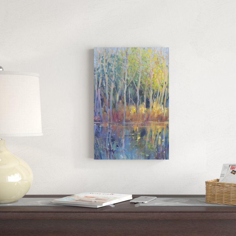 " Reflected Trees II " by Timothy O' Toole Painting Print, 18" H x 12" W