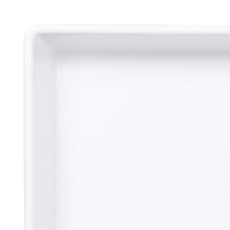Elite Global Solutions Rectangle Melamine Baker Bakeware, White