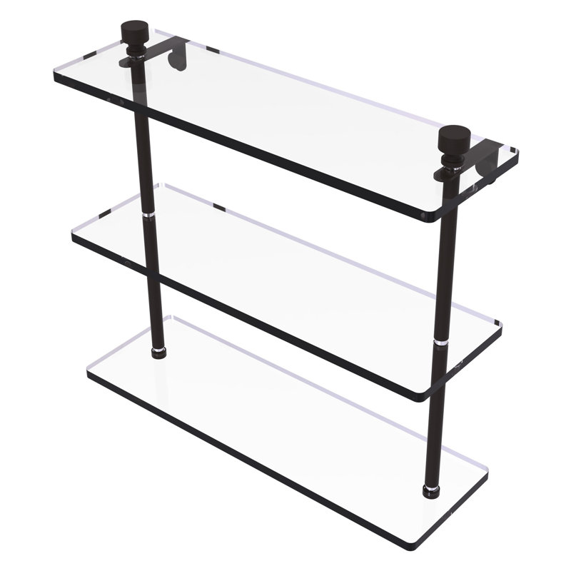 Ballenas 3 Piece Tiered Shelf, Oil Rubbed Bronze, 15" H x 16" W x 5" D