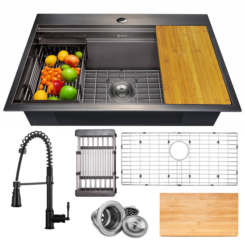 Drop-In 33-in x 22-in Stainless Steel All-in-one Kit