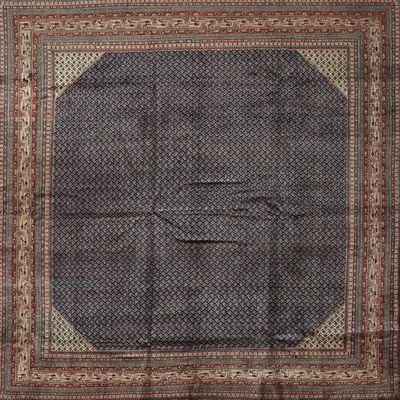 Tapis oriental tissé à la machine Caterin, Carré 8 pi