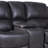 73.2" Manual Reclining Faux Leather Loveseat with Center Console and Cup Holders in Gray-116975507