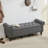 Velvet/Linen Upholstered Storage Bench With Segmented Storage Compartments-413202370