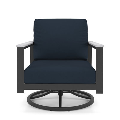 Townsend Outdoor Townsend Swivel Rocking Metal Chair with Cushions