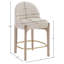 Tabouret de comptoir rembourré en tissu Maud-121555373