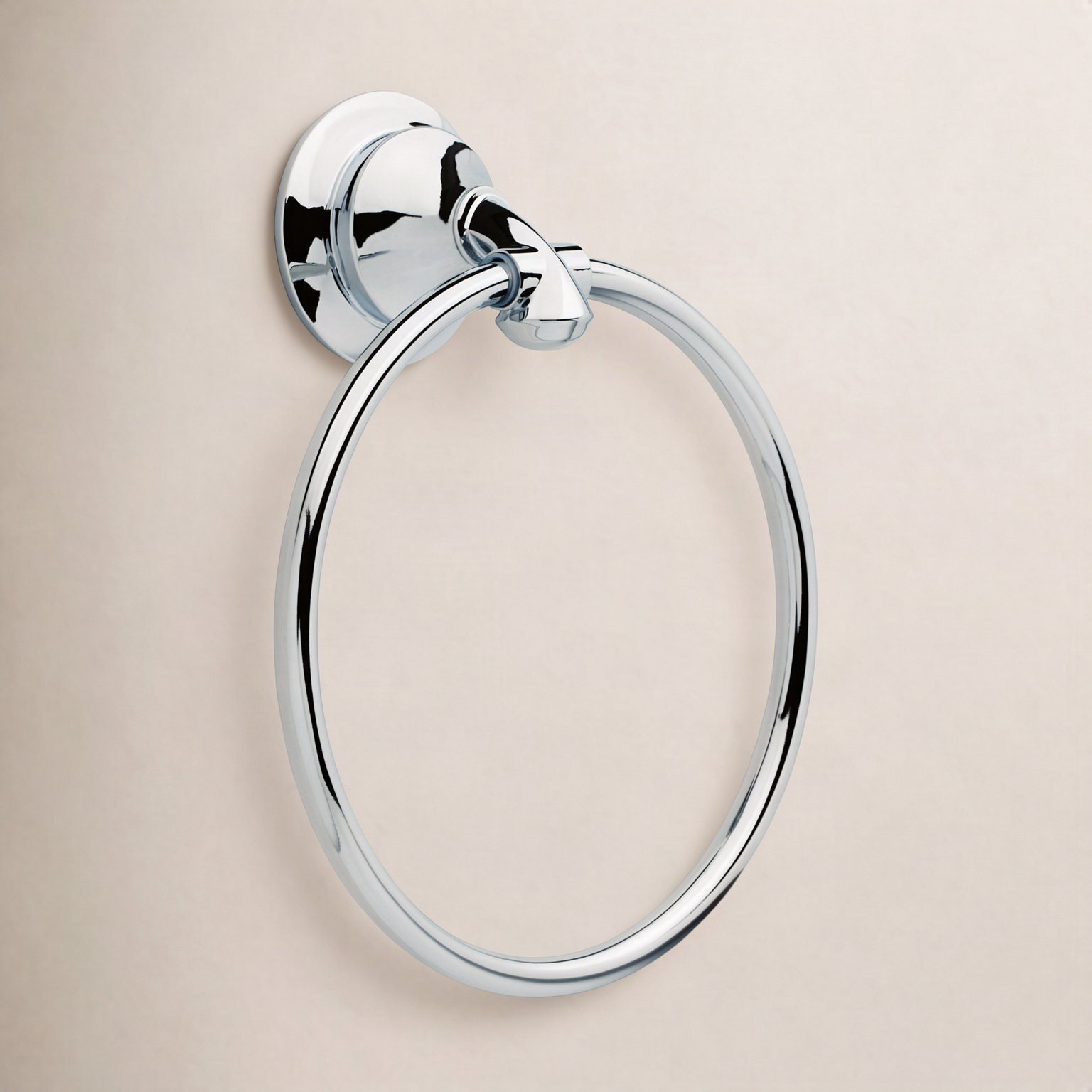 Linden™ Round Closed Towel Ring, Chrome