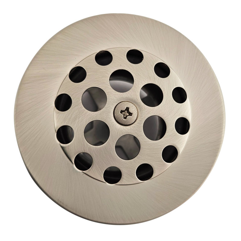 Drain de baignoire avec trop-plein Beehive Grid Bath, Nickel satiné