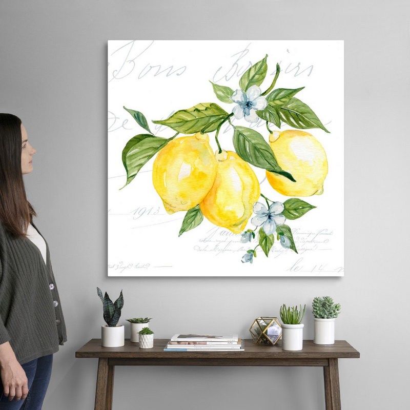 Lemon Squeeze II - reproduction d'art sur toile, Toile tendue, H 36 po x l 36 po x P 1,25 po