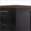 Buffet cannelé avec rangement, station de café moderne avec 4 portes et 3 tiroirs, console de rangement en bois pour le salon, la salle à manger et le vestibule