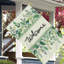 Drapeau vert feuille et baies bleues, 35 x 24 pouces, pour la décoration intérieure