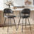 Swivel Upholstered  26.4" Counter Stool with Metal Frame (Set of 2)-1743174713-1743493377
