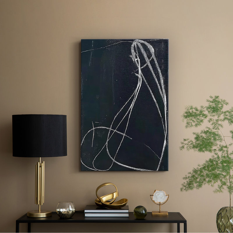 Série ABSTRACT DCXVII - Toile tendue avec châssis Premium - Prêt à être accroché, H 60 po x l 40 po