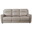 Canapé-lit Plush Haven en cuir gris pâle, 216 cm (85 pouces), format Queen, avec matelas ; canapé-lit 3 places gris pâle pour salon avec matelas.-1085530903