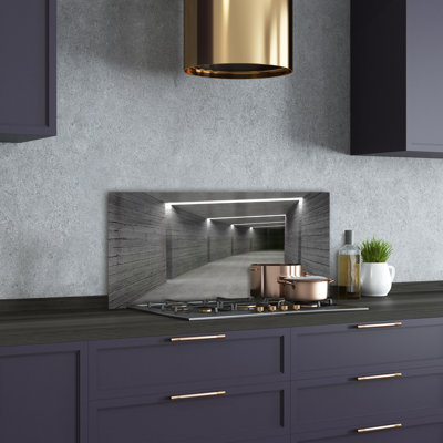 Lonell 50cm W x 100cm L Glass Peel and Stick Panel