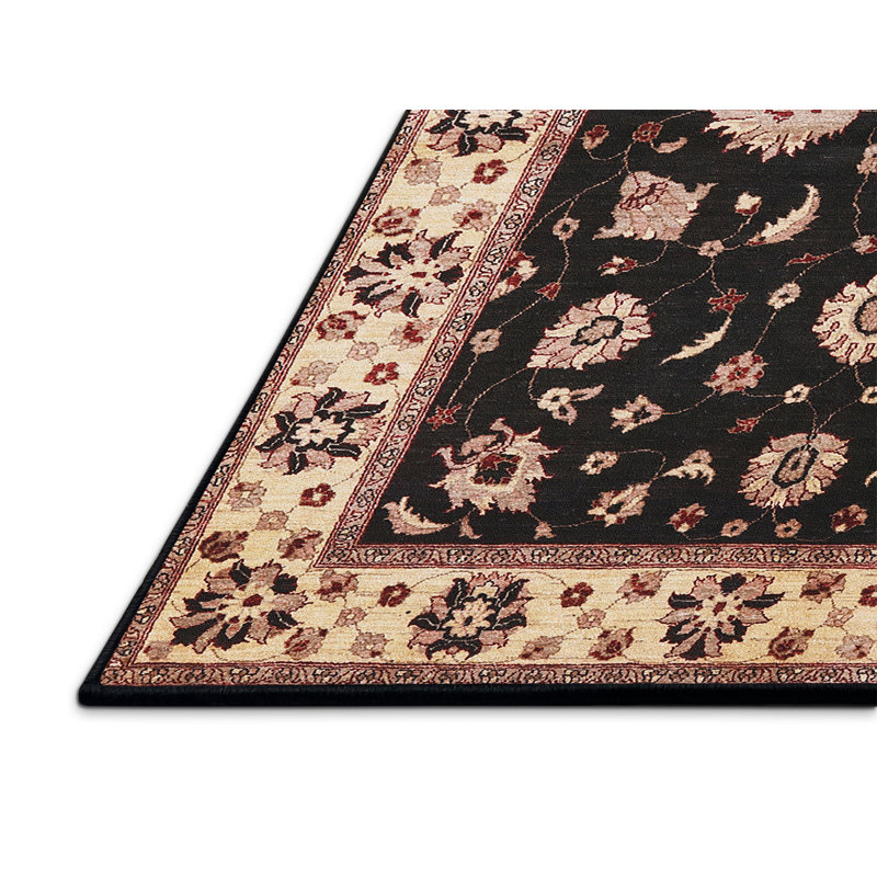 Tapis oriental noir / beige Dajad, Rectangle 4 pi x 6 pi