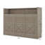 Twin XL Size Horizontal Murphy Bed With Desk, LED Light And USB Charging Station, Murphy Bed For Living Room, Guest Room