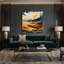 «Watercolor Landscape 85», art mural sur toile brune-1762932904